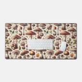 ウィスパリング・ウッズ：シームレスマッシュルーム・パターン・コレック デスクマット (キーボード&マウス)