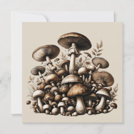 ウィスパリング・ウッズ：シームレスマッシュルーム・パターン・コレック 招待状