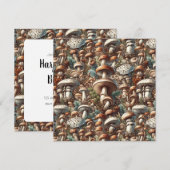 ウィスパリング・ウッズ：シームレスマッシュルーム・パターン・コレック 招待状 (正面/裏面)