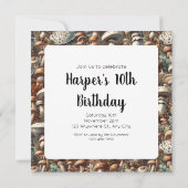 ウィスパリング・ウッズ：シームレスマッシュルーム・パターン・コレック 招待状 (裏面)