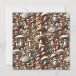 ウィスパリング・ウッズ：シームレスマッシュルーム・パターン・コレック 招待状