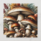 ウィスパリング・ウッズ:シームレスマッシュルーム・パターン・コレック 招待状 (正面/裏面)