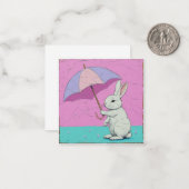 ウィスパーお洒落:共有の夢と秘密バニー ノートカード (正面/裏面インサイチュ)