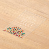 ウィスパーズレイクスワンロータスフラワーズマンダラ結婚ーズ アクリル招待状 (レイダウン)