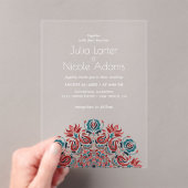 ウィスパーズレイクスワンロータスフラワーズマンダラ結婚ーズ アクリル招待状 (インサイチュ (ポータブル))