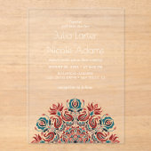 ウィスパーズレイクスワンロータスフラワーズマンダラ結婚ーズ アクリル招待状 (正面)