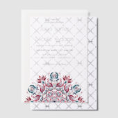 ウィスパーズレイクスワンロータスフラワーズマンダラ結婚ーズ ベラム紙招待状 (オフセット (招待状))