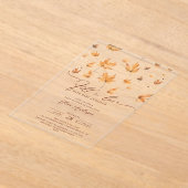 ウィスパーズ秋ベビーシャワー招待状 アクリル招待状 (レイダウン)