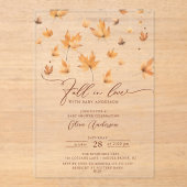 ウィスパーズ秋ベビーシャワー招待状 アクリル招待状 (正面)