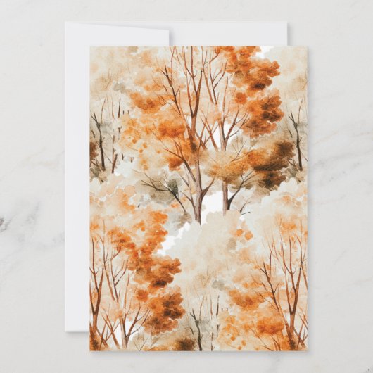 ウィスパーズ秋ベビーシャワー招待状 招待状 (裏面)