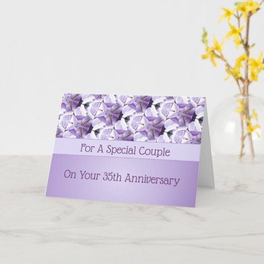 ウィスパーソナライズされたテリア35結婚周年 カード (黄色い花)