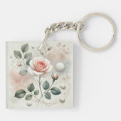 ウィスパーバラ – 夢のような水の色のエレガンス キーホルダー (裏面)