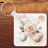 ウィスパーバラ – 夢のような水の色のエレガンス キーホルダー (正面)