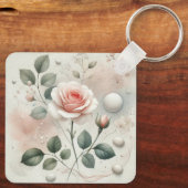 ウィスパーバラ – 夢のような水の色のエレガンス キーホルダー (裏面)