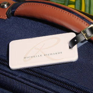 ウィスパーピンクエレガントミニマリスト ラゲッジタグ