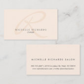 ウィスパーピンクエレガントミニマリスト 名刺 (正面/裏面)