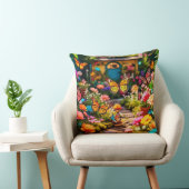 ウィスパー疑問に思ズ – バカラフルバタフライガーデン クッション (椅子)