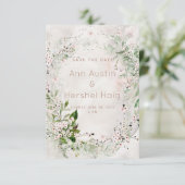 ウィスパー&赤面ウェディング日付カードを保存 セーブザデート (スタンド正面)