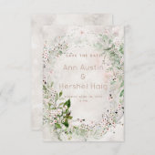 ウィスパー&赤面ウェディング日付カードを保存 セーブザデート (正面/裏面)