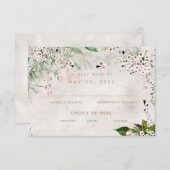 ウィスパー&赤面結婚の3食選択RSVPカード 出欠カード (正面/裏面)