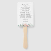 ウィスピボホウォーターカラーポピー結婚式 プログラム ハンドファン (裏面)