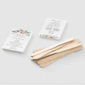 ウィスピボホウォーターカラーポピー結婚式 プログラム ハンドファン (組立なし)