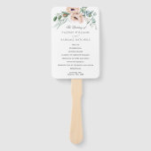 ウィスピボホウォーターカラーポピー結婚式 プログラム ハンドファン (正面)