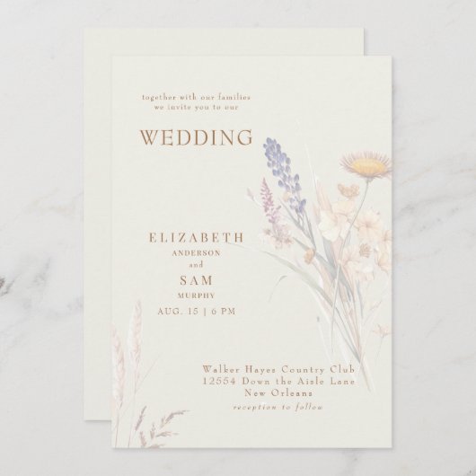 ウィスピーの植物性フローラクリームと結婚の 招待状 (正面/裏面)