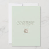 ウィスピーの葉ライトセージ花嫁結婚の両親 招待状 (裏面)
