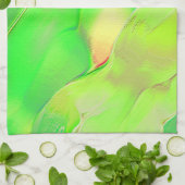 ウィスピーは鮮やかな緑に刻まれた？ キッチンタオル (折り畳み)