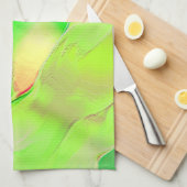 ウィスピーは鮮やかな緑に刻まれた？ キッチンタオル (四つ折り)