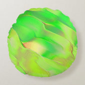 ウィスピーは鮮やかな緑に刻まれた? ラウンドクッション (正面)