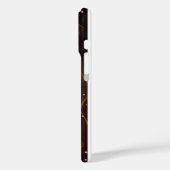 ウィスピーファンシー金ゴールドアクセント付きマルーンの背景 Case-Mate iPhoneケース (裏面 / 左)