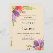ウィスピーフローラ結婚式招待状 招待状 (正面/裏面)