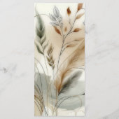 ウィスピーモダングリーンボタニカル結婚ボホのメニュー メニュー (裏面)