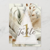 ウィスピーモダングリーンボ結婚ーホのテーブル 招待状 (正面/裏面)