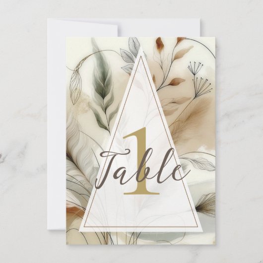 ウィスピーモダングリーンボ結婚ーホのテーブル 招待状 (正面)