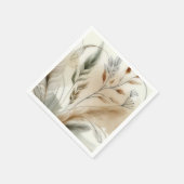 ウィスピーモダングリーンロ結婚タニカル スタンダードカクテルナプキン (角)