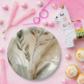 ウィスピーモダングリーンロ結婚タニカル ペーパープレート (パーティー)