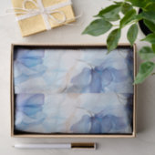 ウィスピー半透明ブルーフローラデコペ紙 薄葉紙 (ギフト)