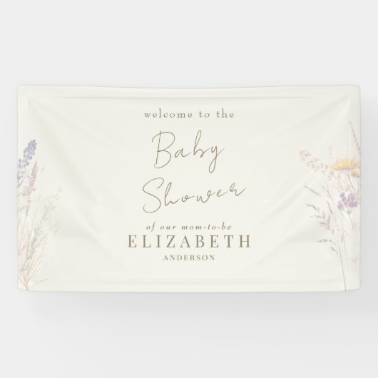 ウィスピー植物性フローラクリーム赤ちゃんシャワー 横断幕 (横)