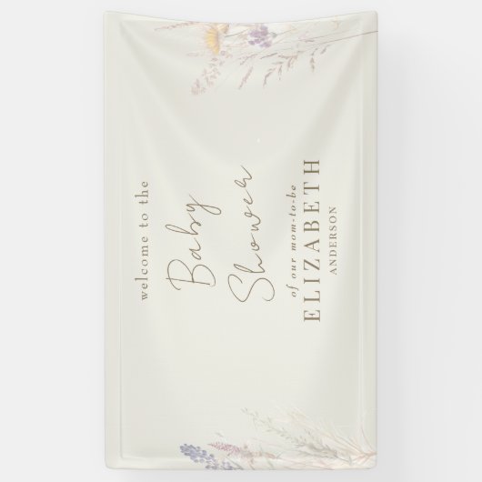 ウィスピー植物性フローラクリーム赤ちゃんシャワー 横断幕 (縦)