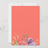 ウィスピー水カラーフローラ結婚式招待状 招待状 (裏面)