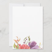 ウィスピー水カラーフローラ結婚式招待状 招待状 (裏面)