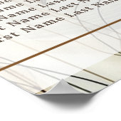 ウィスピー緑のモダン植物性ボホシート ポスター (角)