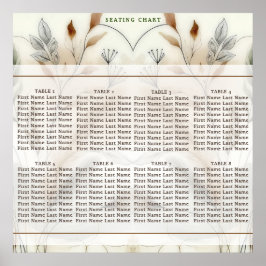 ウィスピー緑のモダン植物性ボホシート ポスター