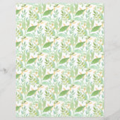 ウィスピー葉グリーと葉のスクラップブックシート (正面)