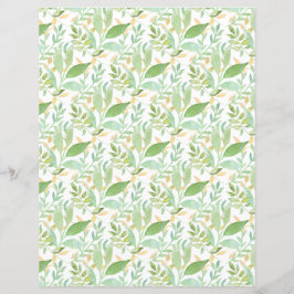 ウィスピー葉グリーと葉のスクラップブックシート