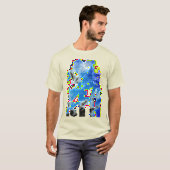 ウィスピー雲 – 青 Tシャツ (正面フル)