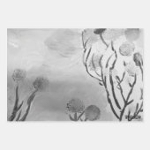 ウィスピー黒白 ラッピングペーパーシート (正面3)